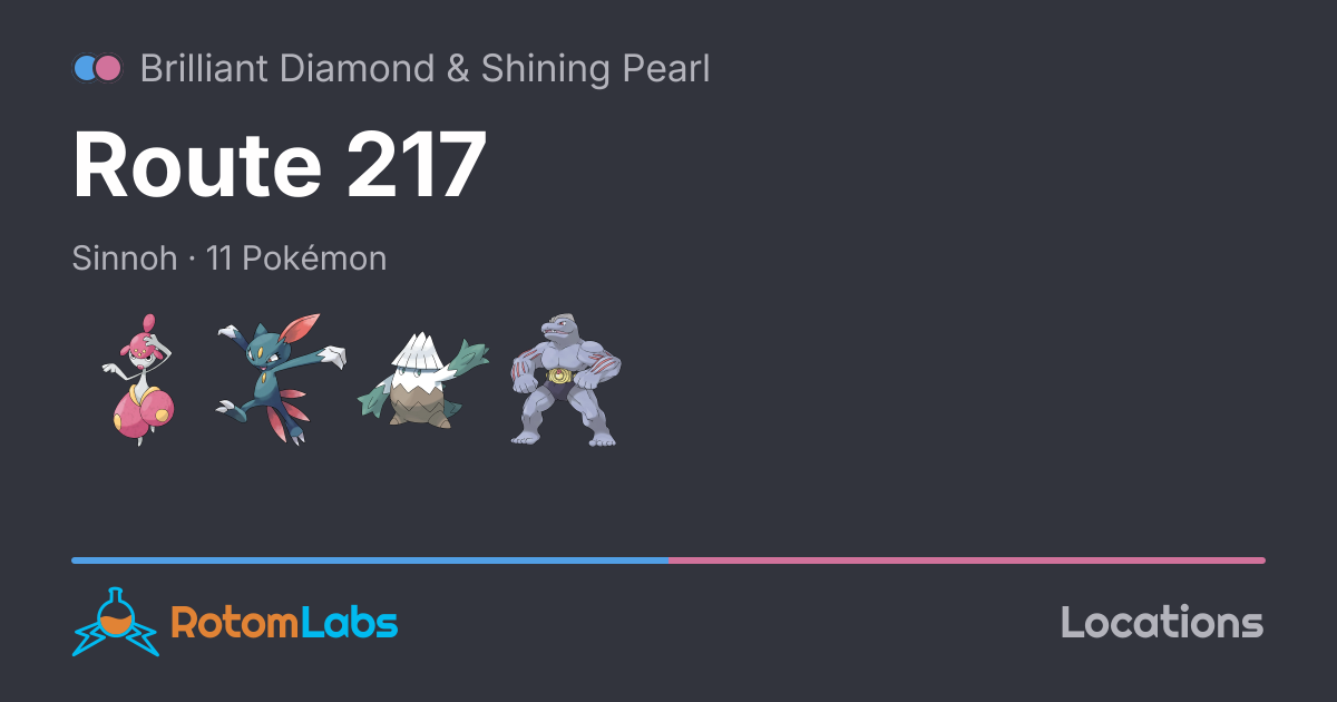 Route 217 - Pokémon Brilliant Diamond & Shining Pearl | RotomLabs