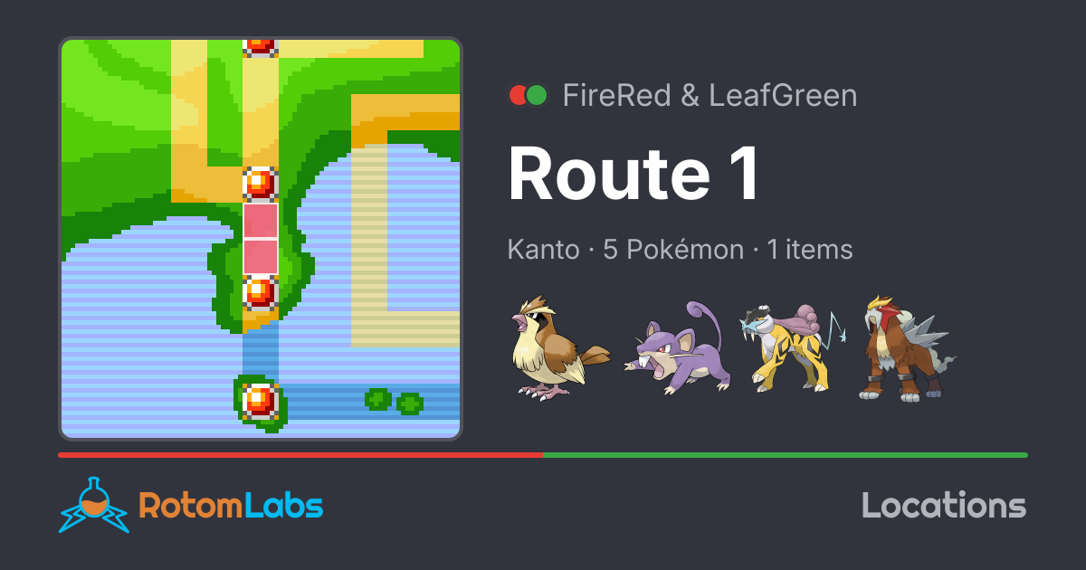 Route 1 - Pokémon FireRed & LeafGreen | RotomLabs