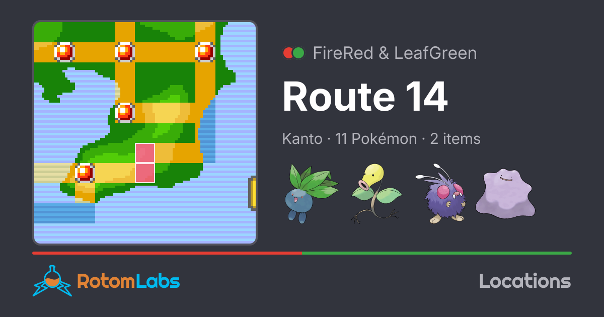 Route 14 - Pokémon FireRed & LeafGreen | RotomLabs