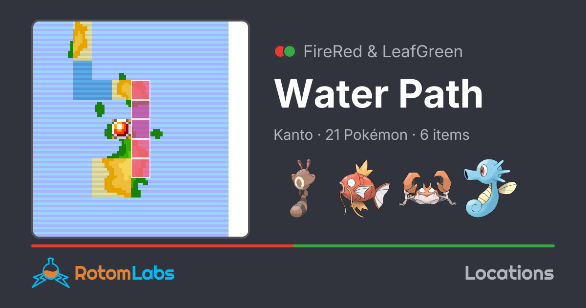 Water Path - Pokémon FireRed & LeafGreen | RotomLabs