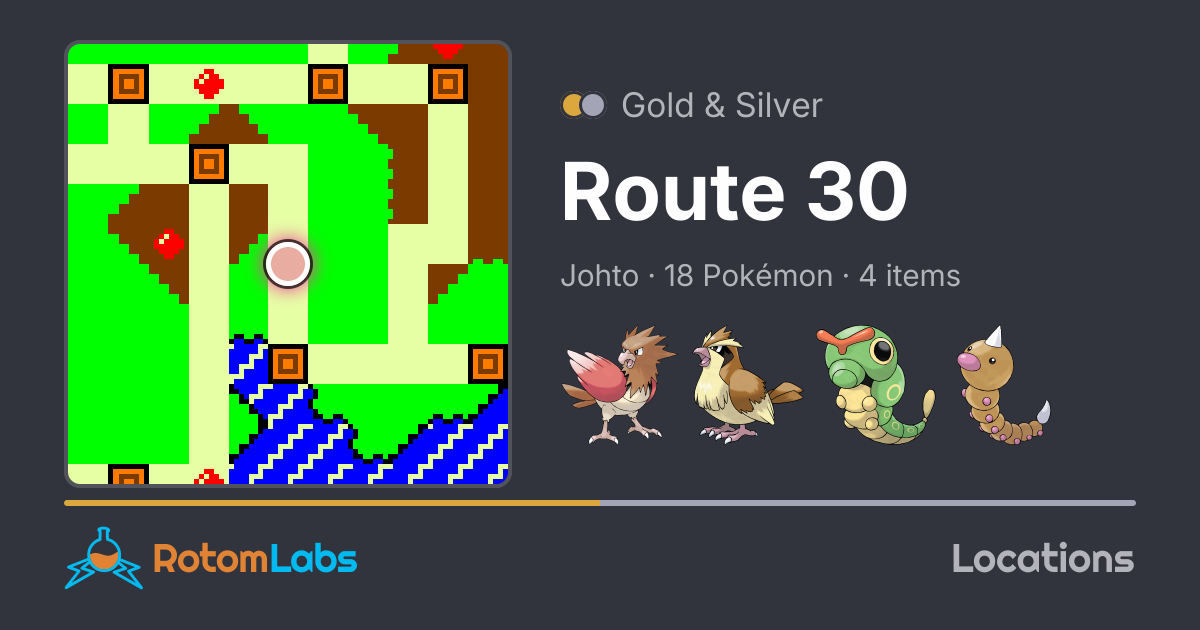 Route 30 - Pokémon Gold & Silver | RotomLabs