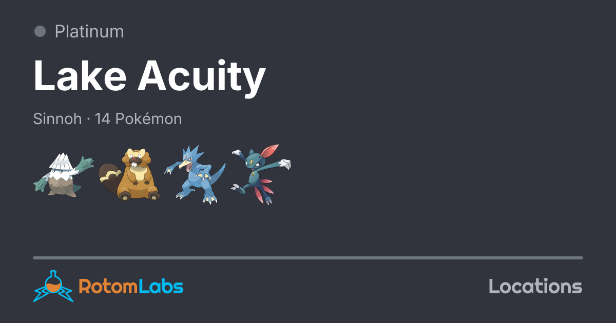 Lake Acuity - Pokémon Platinum | RotomLabs