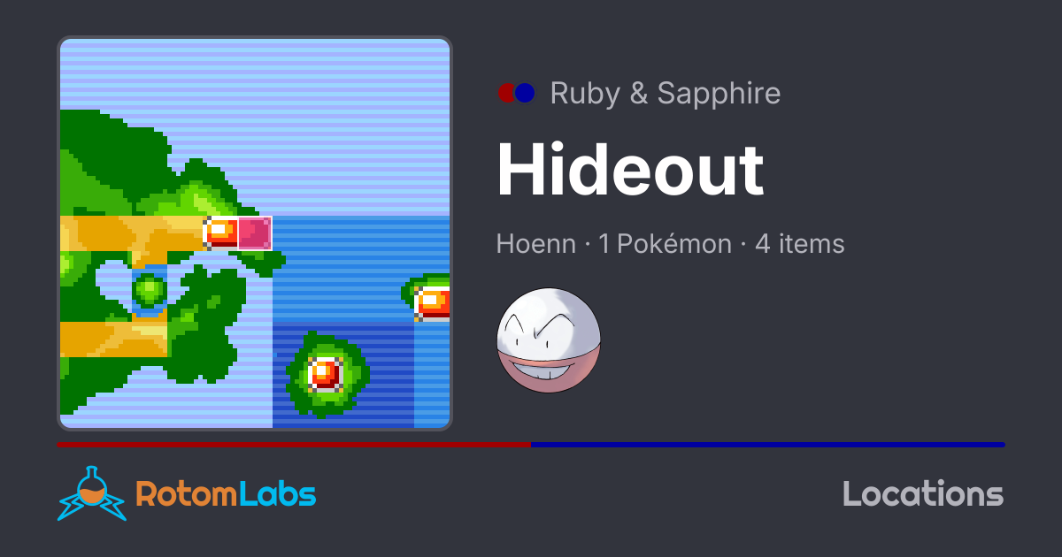 Hideout - Pokémon Ruby & Sapphire | RotomLabs
