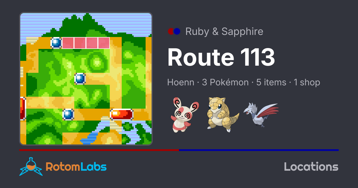 Route 113 - Pokémon Ruby & Sapphire | RotomLabs