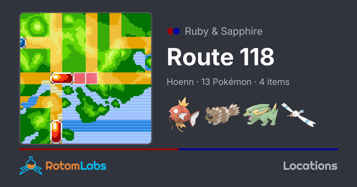 Route 118 - Pokémon Ruby & Sapphire | RotomLabs